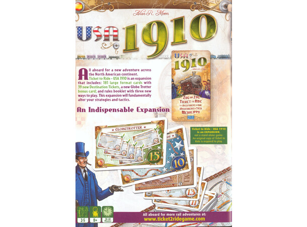 Ticket to Ride USA 1910 Expansion Expansion till Ticket to Ride 